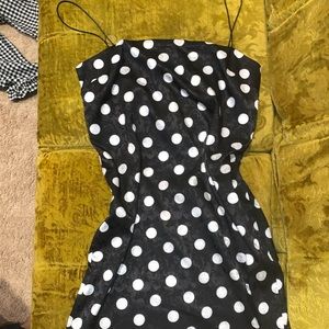 TOP SHOP BlaCk Polka-Dot Dress.